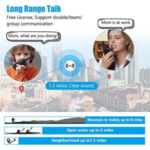 NXGKET Walkie Talkies for Adults 2 Pack, Rechargeable Long Range Walkie Talkie 2 Way Radios 22 Channels VOX Scan LCD Display with Li-ion Battery Type-C Cable for Gift Family Camping Hiking