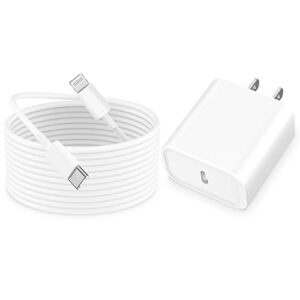 [apple mfi certified] iphone fast charger, geonav 20w power delivery type c rapid wall charger plug with 6ft usb c to lightning quick charging sync cord for iphone 14 13 12 11 pro/xs/xr/x/ipad/airpods