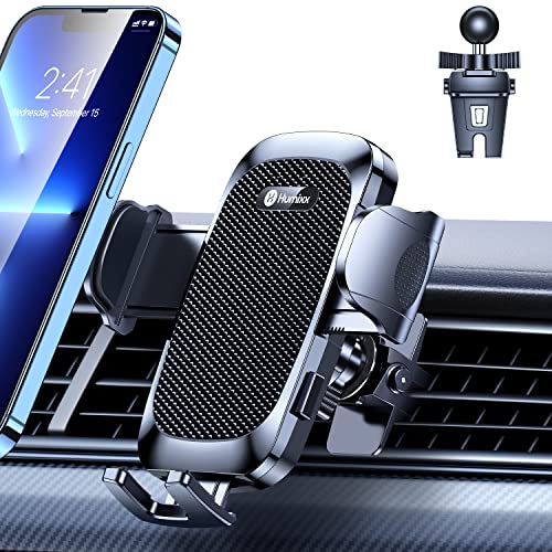 Humixx 【2022 Military-Grade Stability】 Phone Mount for Car Vent Universal Car Phone Holder Mount Hands-Free Cell Phone Holder Car Air Vent for iPhone 13 14 Plus Pro Max Samsung S22 Ultra ＆ All Phones