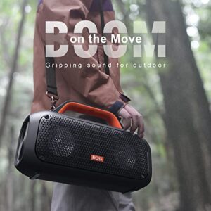 Bluetooth Speaker, DOSS Extreme Boom Outdoor Speaker with IPX6 Waterproof, 60W Mighty Sound, Deep Bass, 30H Playtime,10400mAh Power Bank, Portable Speaker with Built-in Handle for Outdoor, Pool-Orange