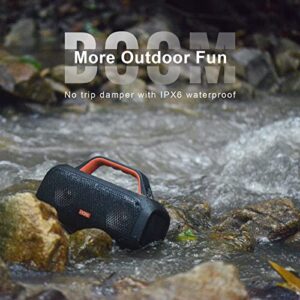 Bluetooth Speaker, DOSS Extreme Boom Outdoor Speaker with IPX6 Waterproof, 60W Mighty Sound, Deep Bass, 30H Playtime,10400mAh Power Bank, Portable Speaker with Built-in Handle for Outdoor, Pool-Orange