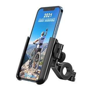 visnfa upgraded bike phone mount 360° rotatable universal bicycle motorcycle scooter bike accessories handlebar phone clip/bike phone holder for any smartphones between 3.5 and 7.0 inches