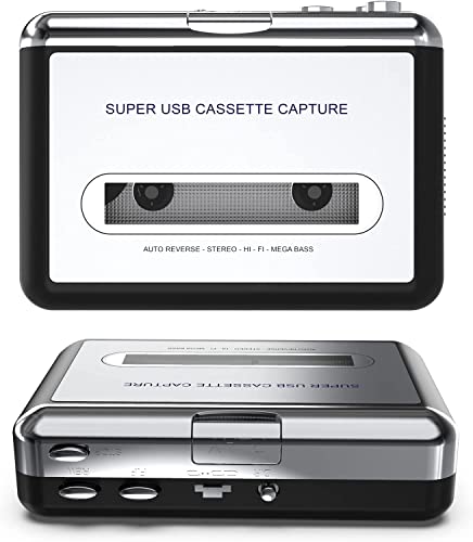 DigitNowCassette Tape To CD Converter Via USB,Portable USB Cassette Player Capture MP3 Audio Music,Compatible With Laptop and Personal Computer,Convert Walkman Tape Cassette To MP3 Format