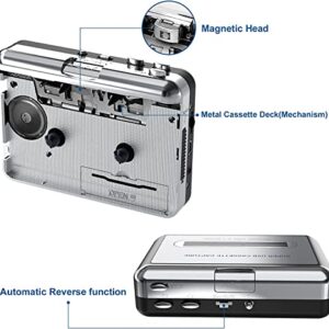 DigitNowCassette Tape To CD Converter Via USB,Portable USB Cassette Player Capture MP3 Audio Music,Compatible With Laptop and Personal Computer,Convert Walkman Tape Cassette To MP3 Format