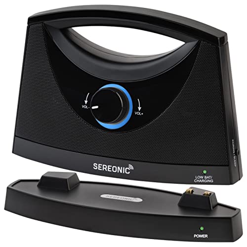 SEREONIC Portable Wireless TV Speakers for Smart TV - Ideal for TV Watching Without The Blaring Volume - Wireless Speakers for TV Designed for Hard of Hearing, Elderly, and Seniors - 100ft Range