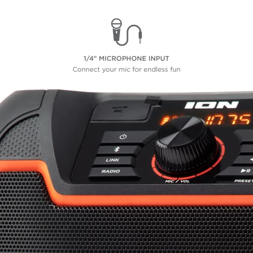 Ion Sport MK3 - High-Power All-Weather Rechargeable Bluetooth and NFC Enabled Speaker (Renewed)