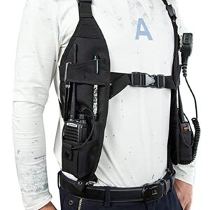 luiton radio shoulder harness holster chest holder universal vest rig for police firefighter two way radio search rescue essentials
