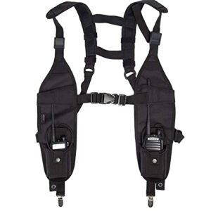 LUITON Radio Shoulder Harness Holster Chest Holder Universal Vest Rig for Police Firefighter Two Way Radio Search Rescue Essentials