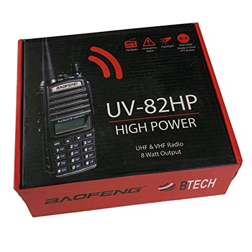 BaoFeng UV-82HP High Power Dual Band Radio: 136-174mhz (VHF) 400-520mhz (UHF) Two-Way Radio