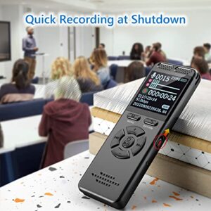 64GB Voice Recorder with Playback, Metal Case Audio Recorder, USB C Voice Activated Recorder with Password Protection and Settable Bitrate, for Lectures, Meeting, Class and More -by Koutonnly