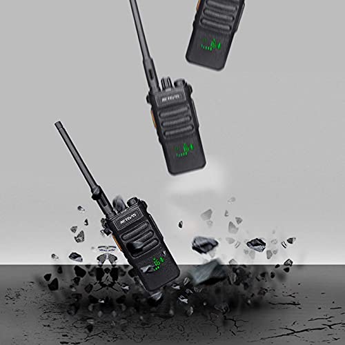 Retevis RT86 Two Way Radios Long Range Rechargeable,High Power Heavy Duty 2600mAh 2 Way Radios,Remote Alarm,Built-in Flashlight, Walkie Talkies Adults with Shoulder Mic(4 Pack)