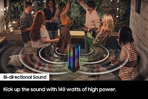 SAMSUNG MX-ST40B Sound Tower High Power Audio, 160W Floor Standing Speaker, Bi-Directional Sound, Built-in Battery, IPX5 Water Resistant, Party Lights, Bluetooth Multi-Connection, 2022