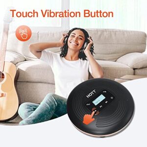 HOTT Portable CD Player with FM Transmitter,Rechargeable Bluetooth Portable CD Player with Touch Buttons,Walkman CD Player with AUX Cable,Shockproof CD Player for Home Travel