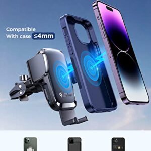 [Upgraded Version] Wireless Car Charger, 15W Qi Smart Fast Charging, JOYROOM Car Phone Holder Mount Wireless Charging, Auto-Clamping Charging Cell Phone Mount for iPhone, Samsung, Galaxy, LG, Google