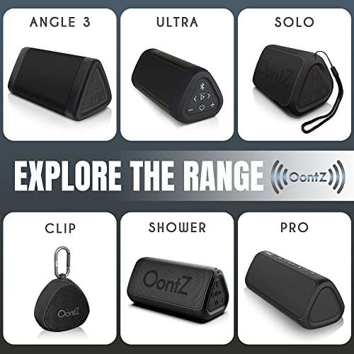 OontZ Pro Premium Speaker • Ultra Portable Speakers Bluetooth • Great Outdoor Speaker Bluetooth Waterproof Standard for Dad or Mom • The Original Angled Speaker (Black)