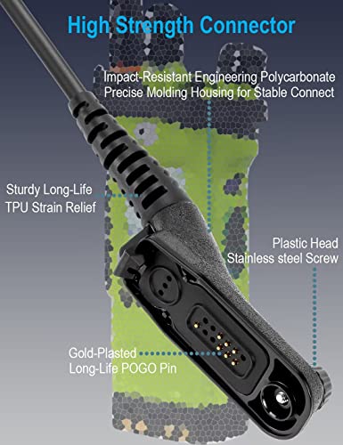 commountain Speaker Mic with Reinforced Cable for Motorola Radios APX6000 APX7000 APX8000 XPR6350 XPR6550 XPR7550 XPR7350e XPR7550e XPR7580e APX 6000 7000 8000 XPR 6550 7550 7550e,Shoulder Microphone