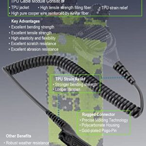 commountain Speaker Mic with Reinforced Cable for Motorola Radios APX6000 APX7000 APX8000 XPR6350 XPR6550 XPR7550 XPR7350e XPR7550e XPR7580e APX 6000 7000 8000 XPR 6550 7550 7550e,Shoulder Microphone