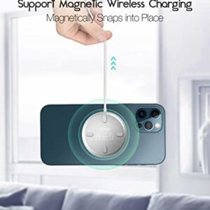 THREEKEY Magnetic Wireless Charger,15W Max Wireless Charging Pad with USB-C 20W PD Adapter, Compatible with MagSafe Charger for iPhone 14/14 Pro/14 Plus/14 Pro Max/iPhone 13/13 Mini/13Pro max,Silver