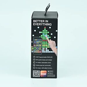 Divoom TimeBox Evo -- Pixel Art Bluetooth Speaker with 16x16 LED Display APP Control - Cool Animation Frame & Gaming Room Setup & Bedside Alarm Clock- Black