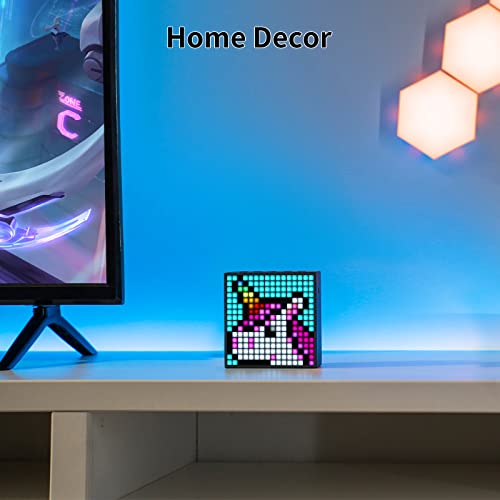 Divoom TimeBox Evo -- Pixel Art Bluetooth Speaker with 16x16 LED Display APP Control - Cool Animation Frame & Gaming Room Setup & Bedside Alarm Clock- Black