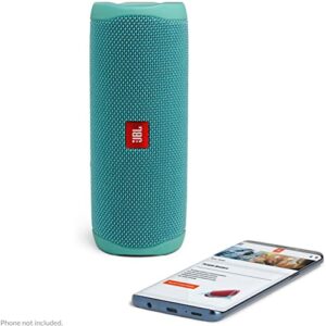 JBL Flip 5 Waterproof Portable Wireless Bluetooth Speaker Bundle with Hardshell Protective Carrying Case (Teal)