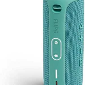 JBL Flip 5 Waterproof Portable Wireless Bluetooth Speaker Bundle with Hardshell Protective Carrying Case (Teal)