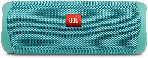 JBL Flip 5 Waterproof Portable Wireless Bluetooth Speaker Bundle with Hardshell Protective Carrying Case (Teal)