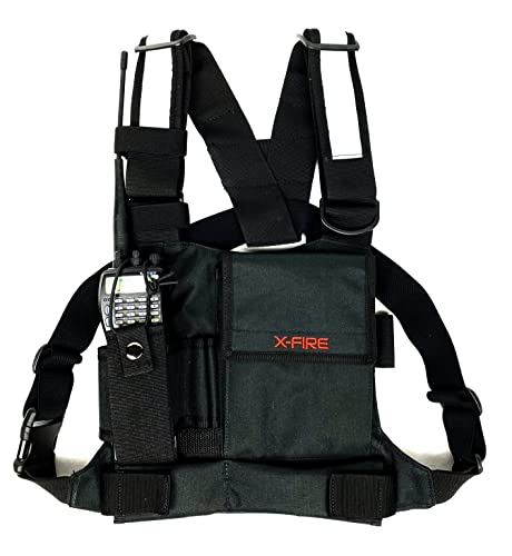 X-FIRE® Single Radio Chest Rig Harness w/Tool Pockets and 3m Reflective