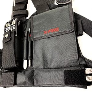 X-FIRE® Single Radio Chest Rig Harness w/Tool Pockets and 3m Reflective