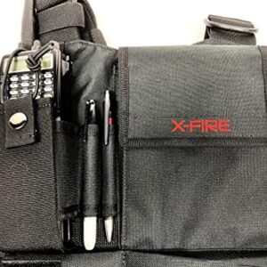 X-FIRE® Single Radio Chest Rig Harness w/Tool Pockets and 3m Reflective