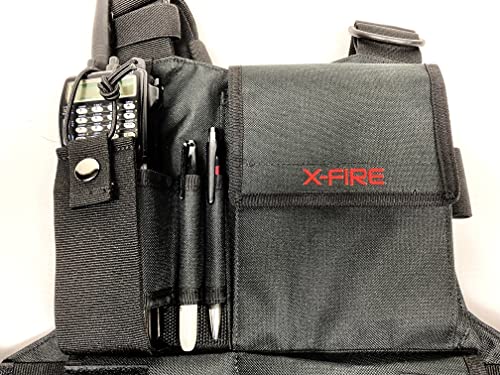 X-FIRE® Single Radio Chest Rig Harness w/Tool Pockets and 3m Reflective