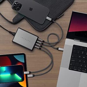 Satechi 165W GaN Charger - USB C Charging Hub - USB C PD Charger 4-Ports – USB C Multiport Charger - for MacBook Pro/Air M1 M2, iPad Pro M2, iPhone 14 Pro Max/14 Pro/14/14 Plus