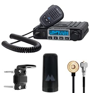 midland – mxt115agvp3 – 15 watt gmrs micromobile two way radio – off roading outdoor farm radio – extended range 3db gain ghost antenna, antenna cable, mounting bracket – farm tractor bundle