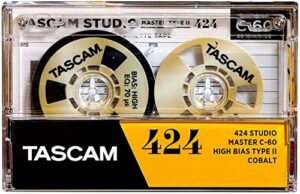 tascam master 424 high bias type ii cobalt studio cassette, multi (mastr cas)