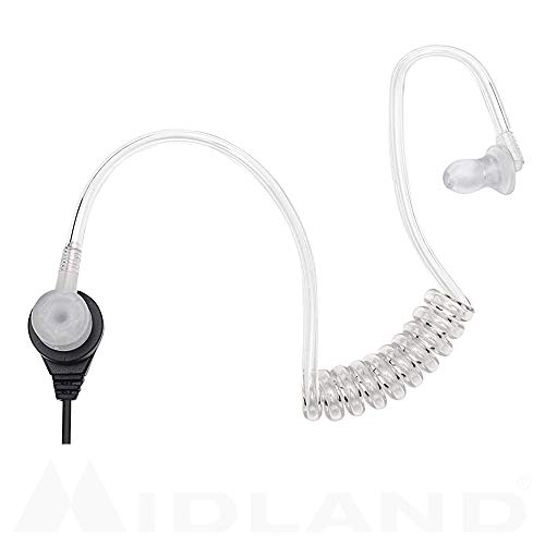 Midland AVPH3 Transparent Security Headsets with PTT/VOX – Wrap Around Design – Lasting Comfort Pair, Black