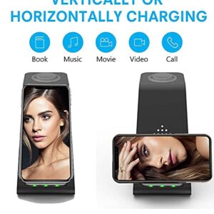 Wireless Charger Samsung 3 in 1 Qi Fast Wireless Charging Station for Multiple Devices Android Galaxy Watch 4/3/Active2/1/Gear S3,Galaxy S22/S21/S20/S10/Note20/Note10/Z Fold 3/Pixel 7/Pixel 6,Buds