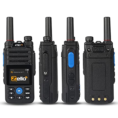 Walkie Talkie Phones Zello PTT Button APP WiFi Mobile Radio 3G/4G Network 100 Miles Long Range Smartphone GPS Android KSUN ZL10