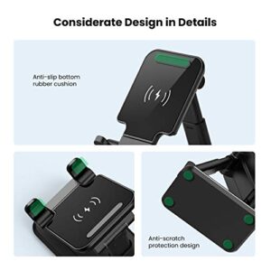 MEISO 2 in 1 Wireless Charger, Dual Wireless Charging Desk Phone Stand, 10W Qi Fast-Charging Dock for iPhone 12/11/MAX/XS/XR/X/8,AirPods/Pro,Samsung Galaxy S21/S20/S10/S9