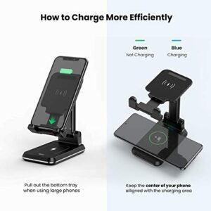 MEISO 2 in 1 Wireless Charger, Dual Wireless Charging Desk Phone Stand, 10W Qi Fast-Charging Dock for iPhone 12/11/MAX/XS/XR/X/8,AirPods/Pro,Samsung Galaxy S21/S20/S10/S9