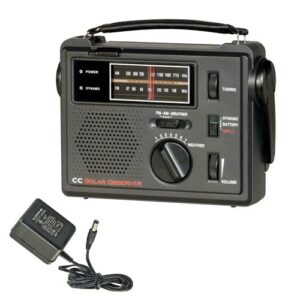 c. crane cc solar observer wind up solar emergency crank radio with am, fm, noaa weather, built in led flashlight, cellphone charger and ac adapter