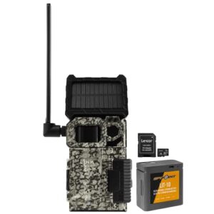 spypoint link-micro-s-lte solar cellular trail camera with lit-10 battery and 32 gb micro sd card (link-micro-s-lte-v)