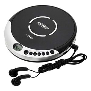 jensen portable cd player with bass boost, silver, jencd60r