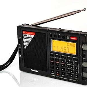 Tecsun PL990 Digital Worldband AM/FM Shortwave Longwave Radio with Single Side Band Reception & MP3 Player, Matte Black