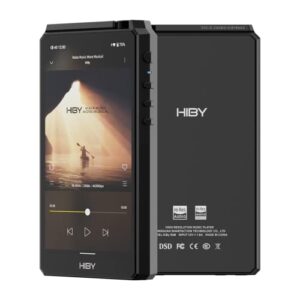 hiby r6 iii digital audio player portable hi res audio player mp3 mp4 player with class a&ab dac amp android 12 bluetooth 5.0 wifi 2.4g+5g 4500mah(black)