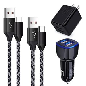 fast charger type c charging block usb wall plug android phone fast car charger adapter c type charging cable 3ft 6ft for samsung galaxy s23 s22 plus s22 ultra s21 fe s20 s10 a10e a11 a12 a13 a21 a51
