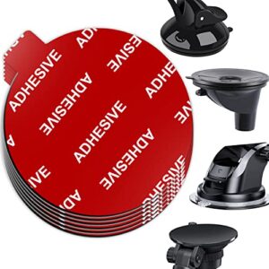 azxyi 6 pcs windshield mount adhesives for suction cup mount, 80mm( 3.15 inches) circle double-sided sticker pads for dashboard mounting disk and windshield camera, gps, car phone mount