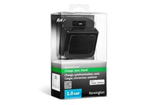 kensington k39765am absolutepower charge and sync stand with lightning dock connector for iphone 5 – retail packaging – black