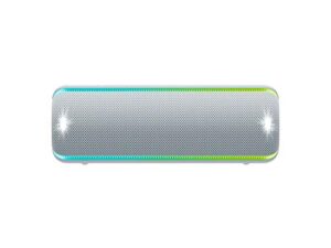 sony srs-xb32 portable bluetooth speaker: compact wireless party speaker with multicolor lights and flashing strobe – loud audio for phone calls -waterproof and shockproof bluetooth speakers – grey