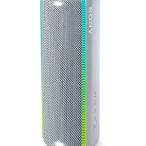 Sony SRS-XB32 Portable Bluetooth Speaker: Compact Wireless Party Speaker with Multicolor Lights and Flashing Strobe - Loud Audio for Phone Calls -Waterproof and Shockproof Bluetooth Speakers - Grey