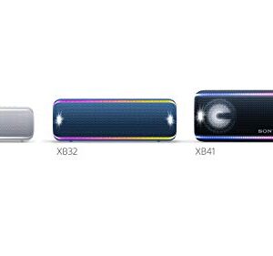 Sony SRS-XB32 Portable Bluetooth Speaker: Compact Wireless Party Speaker with Multicolor Lights and Flashing Strobe - Loud Audio for Phone Calls -Waterproof and Shockproof Bluetooth Speakers - Grey